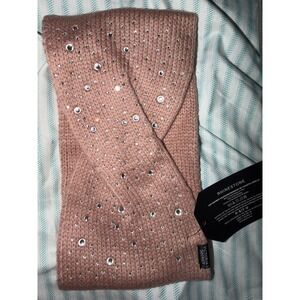 Victoria's Secret Rhinestone Ear Warmer Headband‎ Pink Knit Victoria